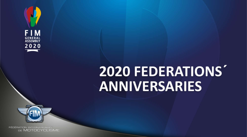 2020 Federations' Anniversaries